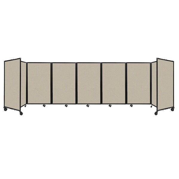 Versare Room Divider 360 Folding Portable Partition 19'6" x 5' Sand Fabric 1160718 - main